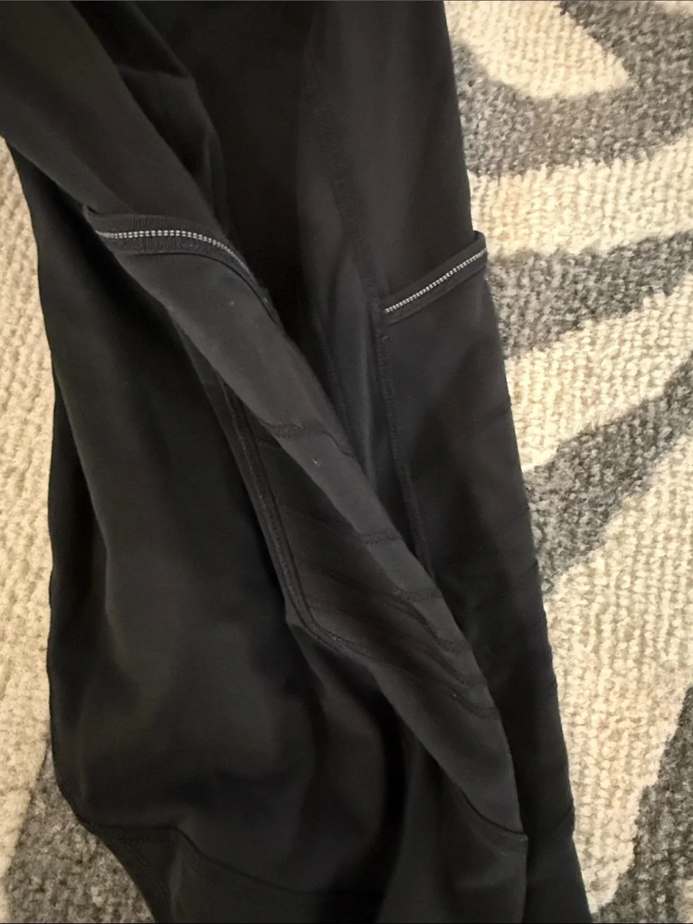 lululemon athletica Black Leggings with Marbled Waistband